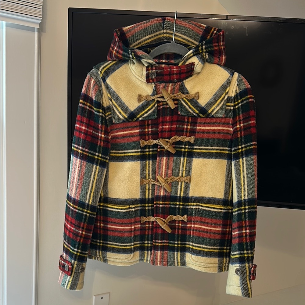 Polo Ralph Lauren Plaid Toggle Coat with Hood